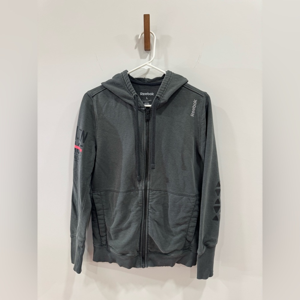 Reebok Spartan Race Zip Hoodie Army Olive Green L Women’s Large